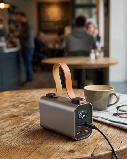 just cheap store 25DYMUCZZZ100WPOWER-4 50000Mah Süper Fast Charge Led Işıklı Taşınabilir Power Bank Antrasit Melanj