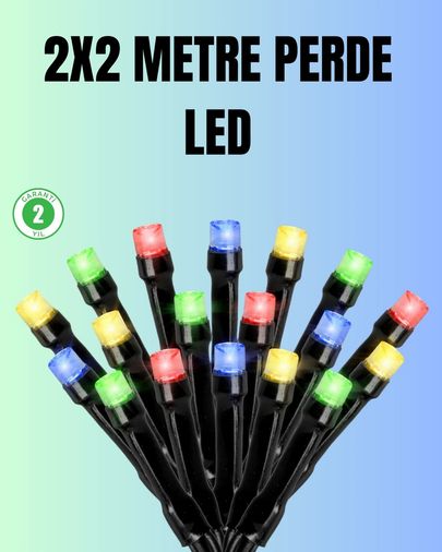 just cheap store 25DYMUCZZZ2X2PERDELED-1 Su Geçirmez Pil Çalışan Led Perde Işık İç Ve Dış Mekan Açık Mavi