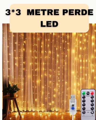 just cheap store 25DYMUCZZZ3X3PERDELED-3 İç Ve Dış Mekan Perde Led Bahçe, Balkon Ve Veranda İçin Açık Mavi
