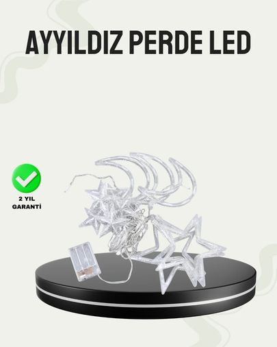 just cheap store 25DYMUCZZZAYYILDIZPERDELEDD-2 Prizli Yıldız Ay Perde Led Işık Ev Ve Organizasyon Dekoru Açık Mavi