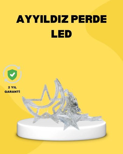 just cheap store 25DYMUCZZZAYYILDIZPERDELEDD-3 126 Led Li Yıldız Ay Perde Işık Prizden Çalışan Dekoratif Aydınlatma Açık Mavi
