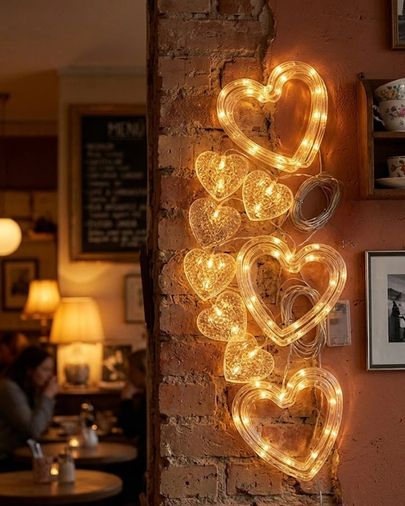 just cheap store 25DYMUCZZZKALPŞEKLİNDELED-1 Dekoratif Kalp Led Neon Lamba Romantik Oda Balkon Ve Masa Üstü Işığı Açık Mavi