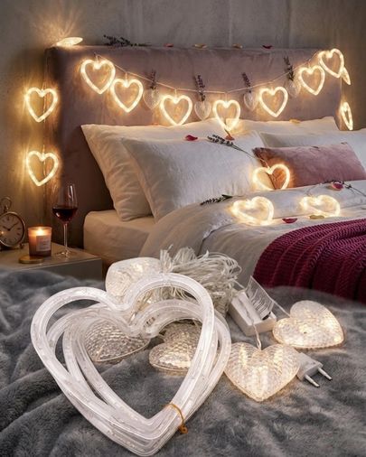 just cheap store 25DYMUCZZZKALPŞEKLİNDELED Kalp Şeklinde Led Neon Işık Dekoratif Romantik Oda Ve Duvar Lambası Açık Mavi