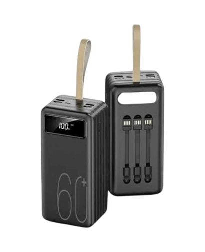 just cheap store 25DYMUUCZZZ60000MAHPOWERBANKKKKK2 Hızlı Şarj 4 Çıkışlı Powerbank 60.000 Mah Taşınabilir Dijital Göstergeli Antrasit Melanj