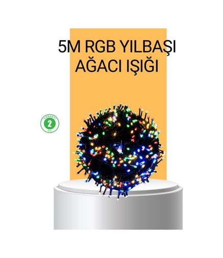 just cheap store 25DYMXUCZ5MLEDIŞIKRENKLİ-5 Dekoratif Led Çelenk Işık 8 Farklı Aydınlatma Modu Açık Mavi