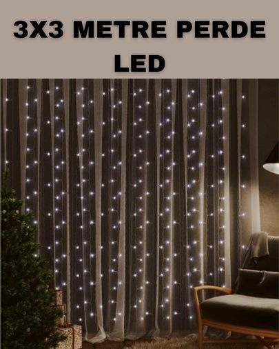 just cheap store 25DYMXUCZZZ3X3PERDELEDD-4 3X3 Led Şelale Perde Işık Kutlama Ve Dekor Aydınlatması Açık Mavi