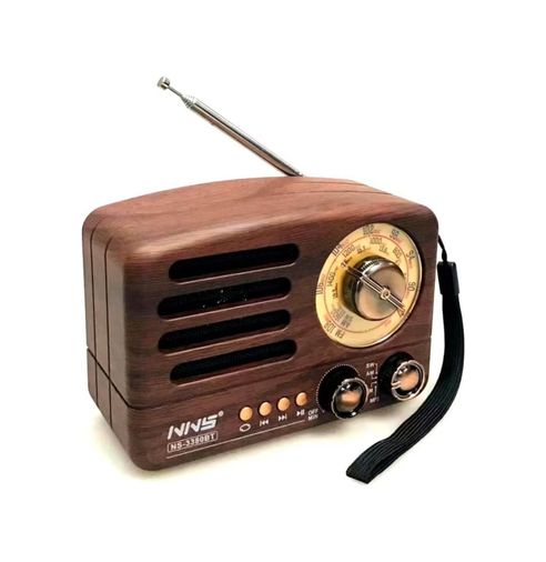 just cheap store 474189AG99YT0099 Küçük Boy Retro, Nostaljik, Ahşap Tasarım Bluetooth Hoparlörlü, Şarjlı, Taşınabilir Büyük Döndürülebilen Düğmeli Fm/am Destekli Radyo Ns3380 4741