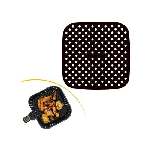 just cheap store 474189AS17YT0017S Siyah Isıya Dayanıklı Yıkanılabilir Silikon Fırın Ve Airfryer Kare Model Pişirme Matı 21,5 Cm 4741