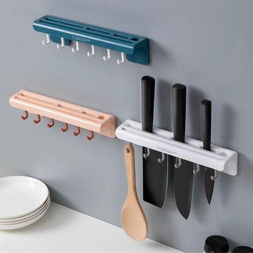 just cheap store 474189AS38YT0038 Pratik Çoklu Bıçak Askısı Mutfak Bıçak Düzenleyici Organizer Dayanıklı Bıçaklık 4741 Altın - Krom