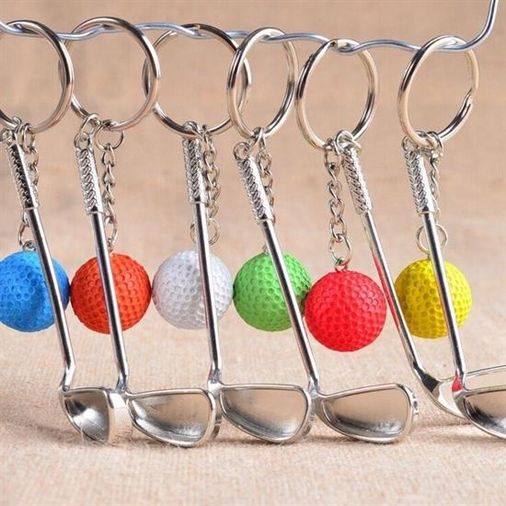 just cheap store 474189AT16YT0016 Gerçekçi Golf Tasarımlı Şık Anahtarlık Kolye Çanta Süsü Golf Keychain 4741 Altın - Beyaz