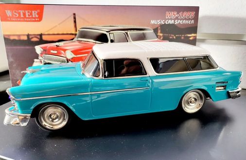 just cheap store 474189GTA16608 Chevrolet Ws-1955Bt Belair 1955 Model Bluetooth Hoparlör 4741 Gümüş