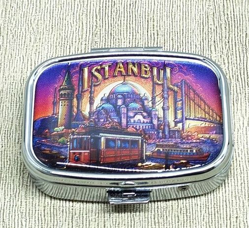 just cheap store 55MT3-KH-ALK4369 İstanbul Temalı İlaç Kutusu Alk4369 Altın