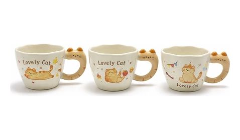 just cheap store 55MT3-KH-ALK5036 3D Kedi Figürlü Kupa Bardak Alk5036 Açık Lacivert