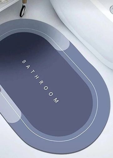 just cheap store 55MT9-AK-A914 Süper Su Emici Kaymaz Tabanlı Banyo Paspası 40X60 Cm Açık Gri