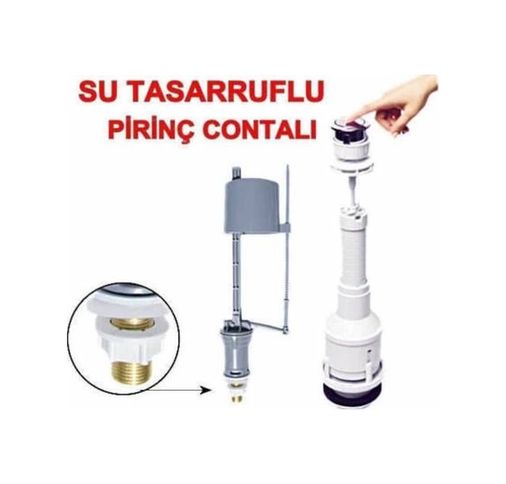 just cheap store epo10094 Klozet Sifon Basmalı Rezervuar İç Takım Su Tasarruflu Açık Gri