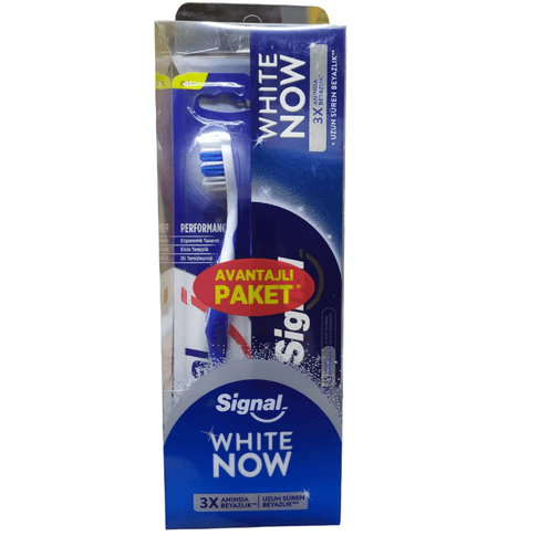 K3T6yfD5FJ White Now Diş Macunu (75Ml)  + Signal Performans Diş Fırçası