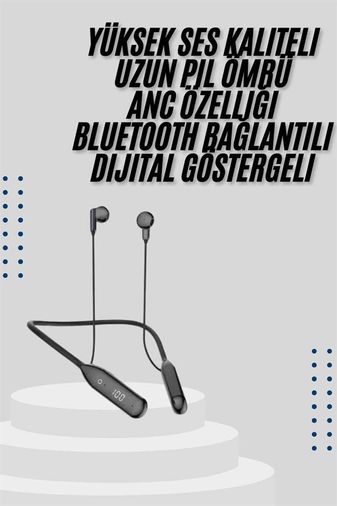 Kablolu Kulak İçi Bluetooth Kulaklık 60 Saat ANC Özellikli Boyun Bantlı