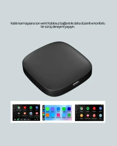 Kablosuz Android Auto Dönüştürücü 5.8ghz Wifi İle Araç İçi Kullanım