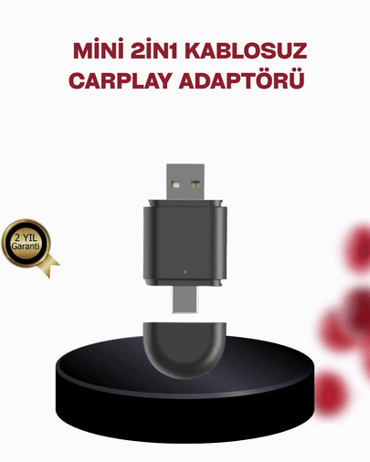 Kablosuz Carplay Adaptörü – Bluetooth 5.4 Ve Wi-fi 6 Teknolojili Tak &amp; Çalıştır Dönüştürücü