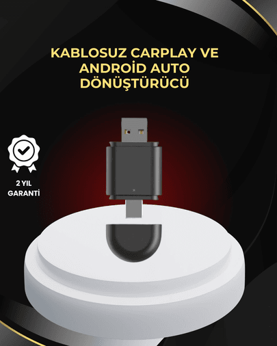Kablosuz Carplay Ve Android Auto Dönüştürücü – Usb-a &amp; Type-c Girişli Akıllı Adaptör