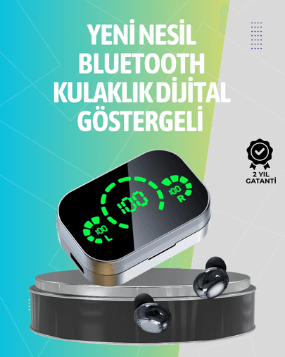 Kablosuz Kulak İçi Bluetooth Kulaklık – Dokunmatik Kontrol ve LED Şarj Ekranı