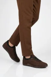 Kahve Nubuk Hakiki Deri Jel Taban Erkek Casual Ayakkabı