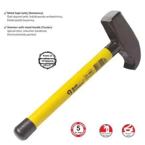 Kamyoncu Metal Saplı Çekiç 500 Gr