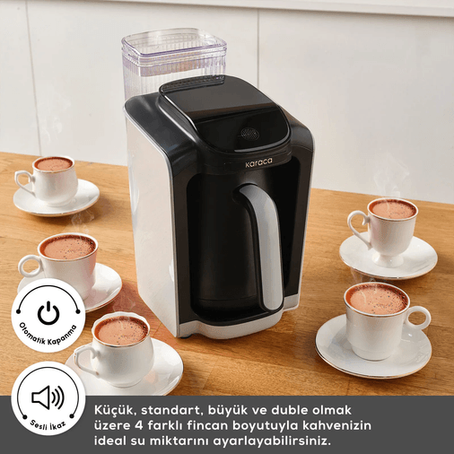 Karaca fjfggff Hatır Su Hazneli Otomatik Türk Kahve Makinesi Cool Gray