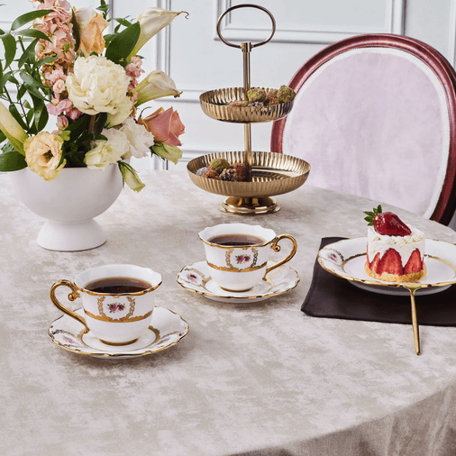 Karaca gfgfggngg Royal Bone Elizabeth 2 Kişilik Çay Fincanı