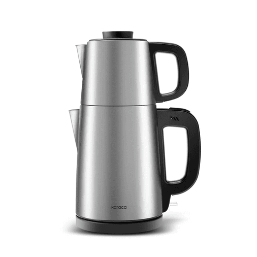 Karaca gıjogjıh Tea Break 2 In 1 Su Isıtıcı Çelik Çay Makinesi Inox Siyah