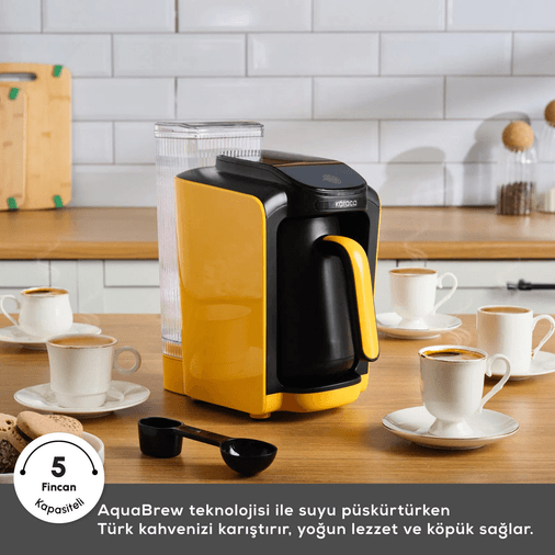Karaca rırgrgg Hatır Su Hazneli Otomatik Türk Kahve Makinesi Pineapple Yellow