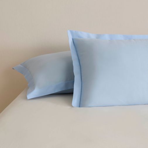 Karaca UIHKHJKHGUUKYH Basic Volanlı 2'li Yastık Kılıfı Mavi 50X70 Cm