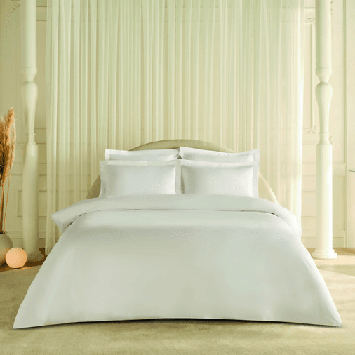 Karaca UTYHGKTYUTYIT Ina 80 Tel %100 Pamuk Percale Çift Kişilik Nevresim Takımı Beyaz
