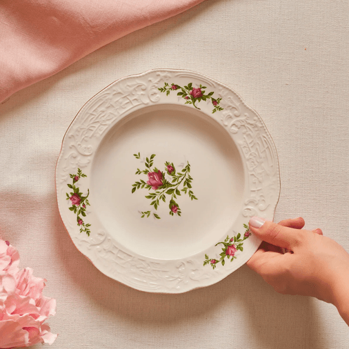 Karaca YkRa26umd9 Vintage Rose Çukur Tabak 22 Cm