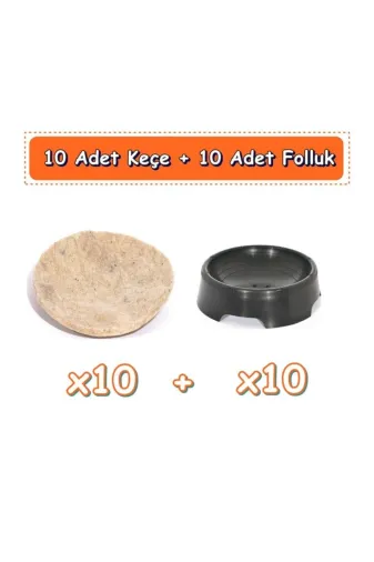 KARAHİSAR KULUÇKA KRHF10AKGKGFVK Güvercin Keçesi+Folluk Yerli Üretim 10 Adet