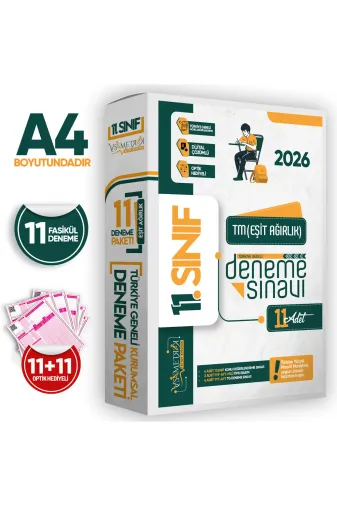 Karakutu Yayınları 11SINIFTM11liDNM4045 2026 11.sınıf Eşit Ağırlık(Tm) Türkiye Geneli Değerlendirmeli Dijital Çözümlü 11Li Paket Deneme Seti