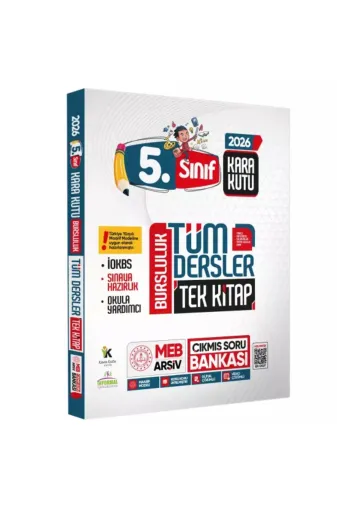 Karakutu Yayınları 5.SINIFTEKKITAP4046 2026 5.sınıf Tüm Dersler Tek Kitap Yeni Sistem İokbs Bursluluk Tamamı Çözümlü Çıkmış Soru Bankası