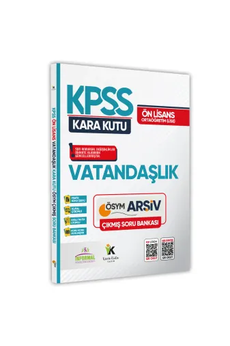 Karakutu Yayınları 6SINIFALTINSET8liDNM4046 Kpss Önlisans-Ortaöğretim Vatandaşlık Kara Kutu Çıkmış Soru Bankası Konu Özetli Dijital Çözümlü