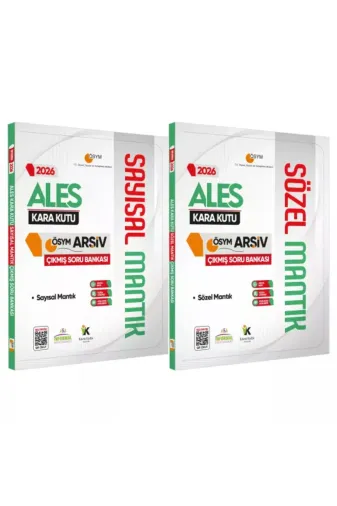 Karakutu Yayınları ALESMantık2liSet4050 2026 Ales Kara Kutu Sayısal Ve Sözel Mantık Set Ösym Çıkmış Soru Bankası Konu Özetli Dijital Çözümlü