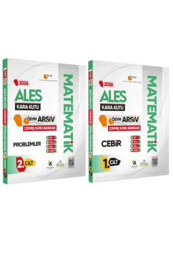Karakutu Yayınları ALESmat2liset4052 2026 Ales Matematik Kara Kutu 1.-2.cilt Ösym Çıkmış Soru Bankası 2Li Set Konu Özetli Dijital Çözümlü