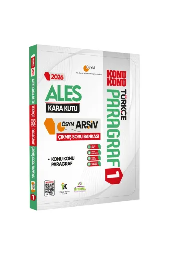 Karakutu Yayınları ALESPRGRF1knkn4050 2026 Ales Türkçenin Kara Kutusu Paragraf 1 Konu Konu Ösym Çıkmış Soru Bankası Konu Özetli Çözümlü