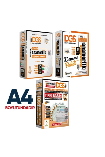 Karakutu Yayınları DGSFULLDNM3pktSET4046 2026 Dgs Ösym Çıkmış Soru 14Lü Tıpkı Basım Ve Anamorfik Özgün 18Li (10 8) Deneme Paketi Tg Çözümlü