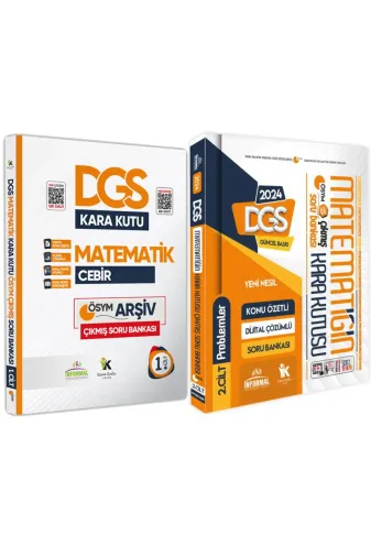 Karakutu Yayınları DGSMAT2LİSET4048 Dgs Matematiğin Kara Kutusu 1.ve 2.cilt Konu Özetli D.çözümlü Ösym Soru Bankası Set Paket