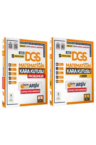 Karakutu Yayınları DGSMAT2liSET4050 2025 Dgs Matematiğin Kara Kutusu 1. -2.cilt Ösym Çıkmış Soru Bankası 2Li Set Video/pdf Çözümlü