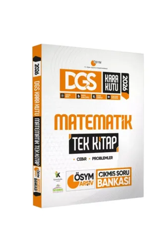 Karakutu Yayınları DGSmatTEK4052 2026 Dgs Kara Kutu Matematik Tek Kitap Ösym Arşiv Çıkmış Soru Bankası Konu Özetli Dijital Çözümlü
