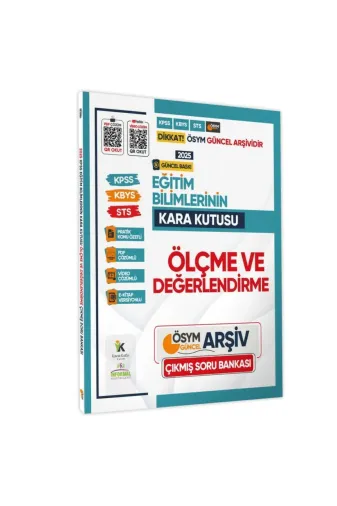 Karakutu Yayınları EGITIMOLCME4046 2025 Meb-Ags Eğitim Bilimlerinin Kara Kutusu Ölçme Ve Değerlendirme Çıkmış Soru Bankası D. Çözüm