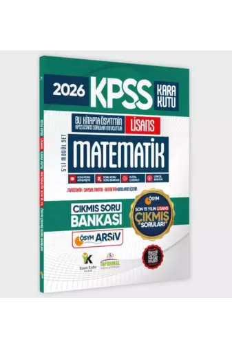 Karakutu Yayınları FULLLisansKPSSmatematikSON15yıl 2026 Fulllisans Kpss Lisans Matematik Kara Kutu Ösym Çıkmış Soru Bankası Son 15 Yıl(Sadece Lisans)