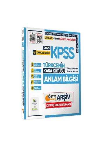 Karakutu Yayınları KPSSANLAM4050 2025 Kpss Türkçenin Kara Kutusu Anlam Bilgisi (Sözcük-Cümle) Çıkmış Soru Bankası Video/ Pdf Çözümlü