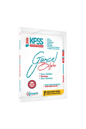 Karakutu Yayınları KPSSGUNCELBIL4044 2026 Kpss Genel Kültür/kurum Sınavları Güncel Bilgiler Konu Anlatım-Deneme-Soru Bankası Dijitalçözüm