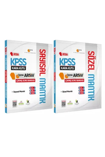 Karakutu Yayınları KPSSMANTIK2liSET4050 2026 Kpss Kara Kutu Sayısal Ve Sözel Mantık Set Ösym Çıkmış Soru Bankası Konu Özetli Dijital Çözümlü